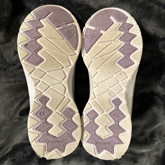 Vionic Zeliya Gray Lilac Peach Pink Orthotic Walking Fabric Lace Up Shoes 9.5 Wd - Picture 14 of 15